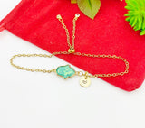 Gold Hamsa Hand Bracelet, Personized Customized Initial Bolo Bracelet, N5306