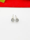 Silver Moonstone Dainty Stud Earrings 925 Sterling Silver Pin, Gifts for Girls, N5313C