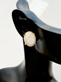 Gold Howlite Stud Earrings Natural Howlite, Gemstone Jewelry, Gifts for Mom, N5318