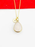 Gold Natural Rose Quartz Necklace, Gemstone Jewelry Gifts, N5337