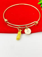 Gold Peanut Charm Bracelet Personalized Customized Gifts, N5126B