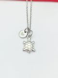 Silver Cute Turtle Charm Necklace Turtle Lover Gifts, Personalized Customized Gifts, N5340