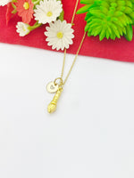 Gold Cute Artist Brush Pen Charm Necklace Artist Gifts, Personalized Customized Gifts, N5342