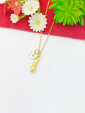 Gold Cute Artist Brush Pen Charm Necklace Artist Gifts, Personalized Customized Gifts, N5342