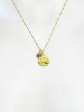 Gold Pinky Promise Initial Necklace, Best Friend Gift
