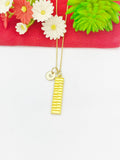 Gold Piano Keyboard Charm Necklace Musical Instrument Jewelry Gifts, Personalized Customized Gifts, N5350