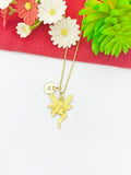 Gold Angel Charm Necklace Angel Fairy Jewelry Gifts, Personalized Customized Gifts, N5353