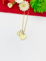 Gold Heart Charm Necklace Heart Love Jewelry Gifts, Personalized Customized Gifts, N5354