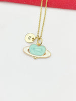 Gold Heart Ring Charm Necklace Heart Love Jewelry Gifts, Personalized Customized Gifts, N3210A