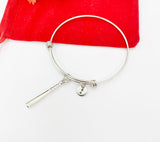 Silver Softball Bracelet Softball Sport Gifts, Personalized Customized Gifts, N1594A