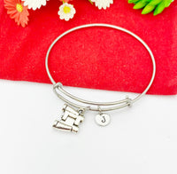 Silver Binocular Bracelet Binocular Adventures Jewelry Gifts, Personalized Customized Gifts, N293A