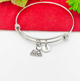 Silver I Love to Read Book Charm Bracelet Bookworm Jewelry Gifts, Personalized Customized Gifts, N122A