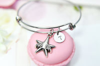 Silver Star Wings Charm Bracelet Star Jewelry Gifts, Personalized Customized Gifts, N5048A