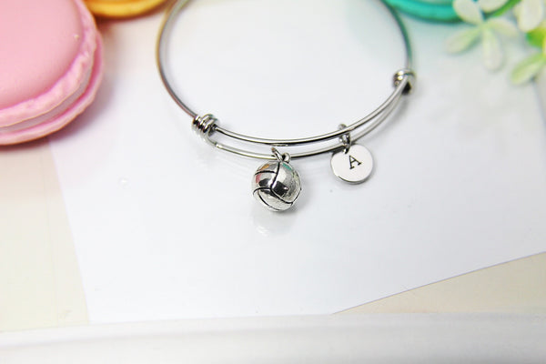 Silver Volleyball Charm Bracelet Volleyball Jewelry Gifts, Personalized Customized Gifts, N115A