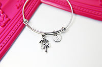 Silver LPN Caduceus Charm Bracelet LPN Caduceus Nursing School Jewelry Gifts, Personalized Customized Gifts, N1876A