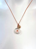 Real Dried Press Flower Necklace, Japanese Girlfriend Gift, N3162A