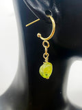 Peridot Earrings, Natural Gemstone Jewelry, N3974