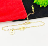 Gold Hamsa Evil Eye Bracelet Christmas Jewelry Gifts, Personalized Customized Gifts, N581