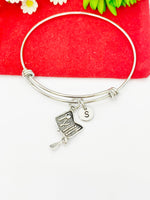 Silver Manicure Tool Set Charms Bracelet Salon School Student Jewelry Gifts, N5282A