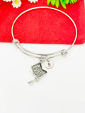 Silver Manicure Tool Set Charms Bracelet Salon School Student Jewelry Gifts, N5282A