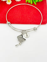 Silver Manicure Tool Set Charms Bracelet Salon School Student Jewelry Gifts, N5282A