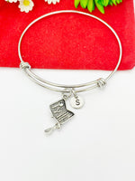 Silver Manicure Tool Set Charms Bracelet Salon School Student Jewelry Gifts, N5282A