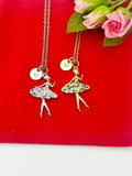 Christmas Gifts for Ballet Girls, Gold Ballet Girl Dance Necklace Personalized Customized Gifts, N582
