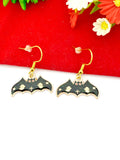 Black Bat Halloween Earrings, Fun Halloween, Halloween Gift, Best Friends Girlfriends Gift, Girl Gift, Thank You Gift, Appreciation, N3992