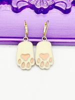 Gold Rabbit Paws Charm Earrings, Hypoallergenic, Best Seller Christmas Gifts for Girlfriends, N2697A