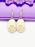 Gold Rabbit Paws Charm Earrings, Hypoallergenic, Best Seller Christmas Gifts for Girlfriends, N2697A