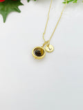 Best Seller Christmas Gifts, Gold Natural Tiger Eye Necklace Natural Gemstone Jewelry, Spinner Necklace, N4691B