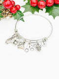Beat Seller Christmas Gifts, Silver Baking Charms Bracelet Bakery Baker Jewelry Gifts, N1786C