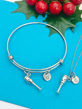 Champagne Glass Necklace or Bracele, Goblet Wine Charm, Best Seller Christmas Gifts, N5130A