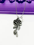 Black Rose Necklace Best Seller Halloween Gifts, N5108A