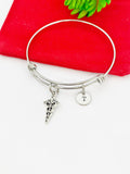 Silver Caduceus Charm Bracelet Christmas Gifts,