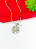 Silver Daisy Charm Necklace