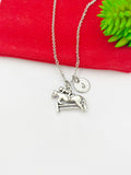 Silver Horse Back Rider Charm Necklace Christmas Equestrian Gifts, N1791A