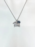 Silver Horse Back Rider Charm Necklace Christmas Equestrian Gifts, N1791A