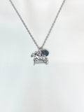 Silver Horse Back Rider Charm Necklace Christmas Equestrian Gifts, N1791A
