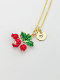 Gold Pomegranate Charm Necklace Christmas Gifts, N1020