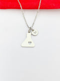 Silver Beaker Charm Necklace Christmas Gifts for Researcher, N4186A