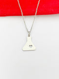 Silver Beaker Charm Necklace Christmas Gifts for Researcher, N4186A
