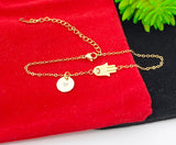 Gold Hamsa Evil Eye Bracelet Christmas Jewelry Gifts, Personalized Customized Gifts, N581