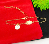 Gold Hamsa Evil Eye Bracelet, N581