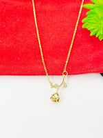 Gold Rose Necklace Anniversary Jewelry Gift, N3319A