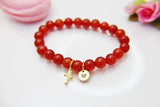 Gold Natural Carnelian Bracelet Best Seller Christmas Gifts, N4981