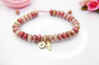 Gold Natural Rhodonite Bracelet Best Seller Christmas Gifts, N4806