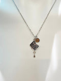 Christmas Gifts, Silver Manicure Tool Set Charms Necklace Salon School Student Jewelry Gifts, N5282A