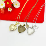 Christmas Gifts for Girls, Heart Locket Necklace Keepsake Photo Frame, N32