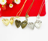 Christmas Gifts for Girls, Heart Locket Necklace Keepsake Photo Frame, N32
